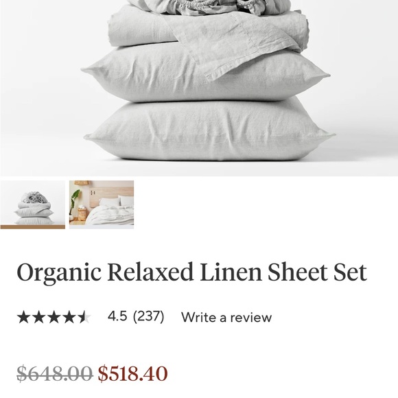Coyuchi Linen Sheets Set